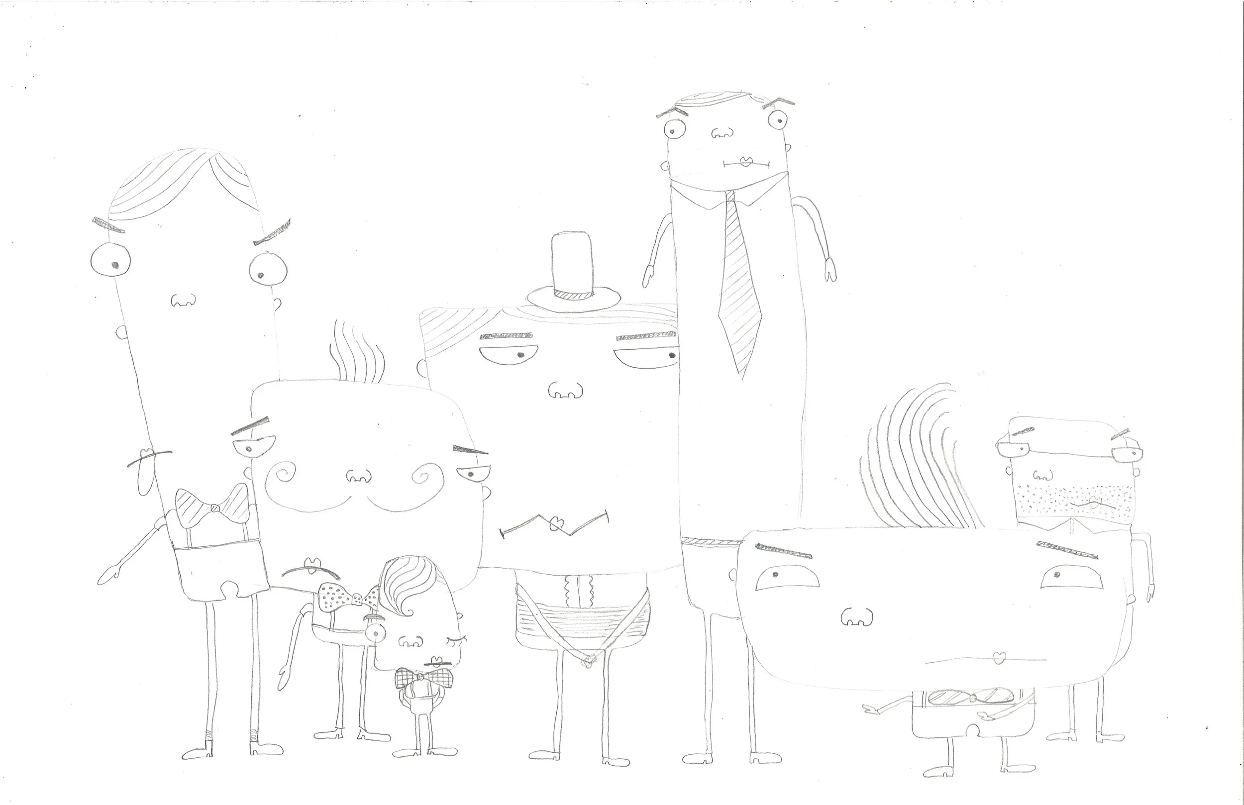Band of grumpy men