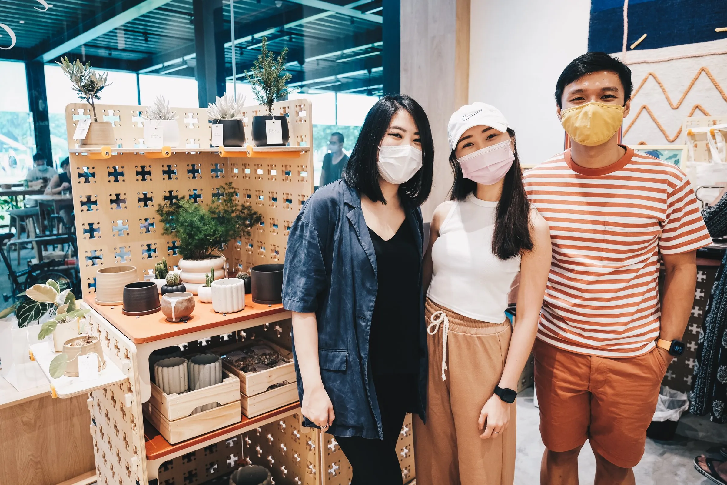Urban Planteur pop-up at East Coast Commune — plant stall display
