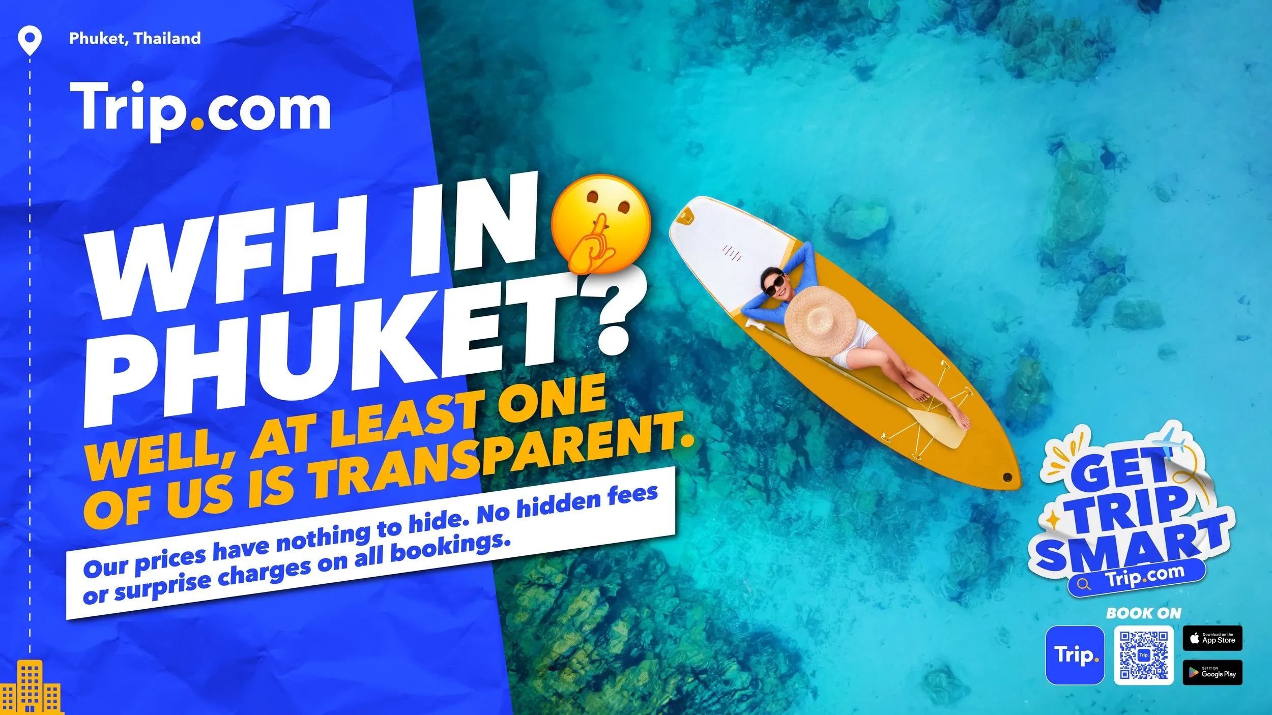 Trip.com key visual — Thailand hotel campaign creative