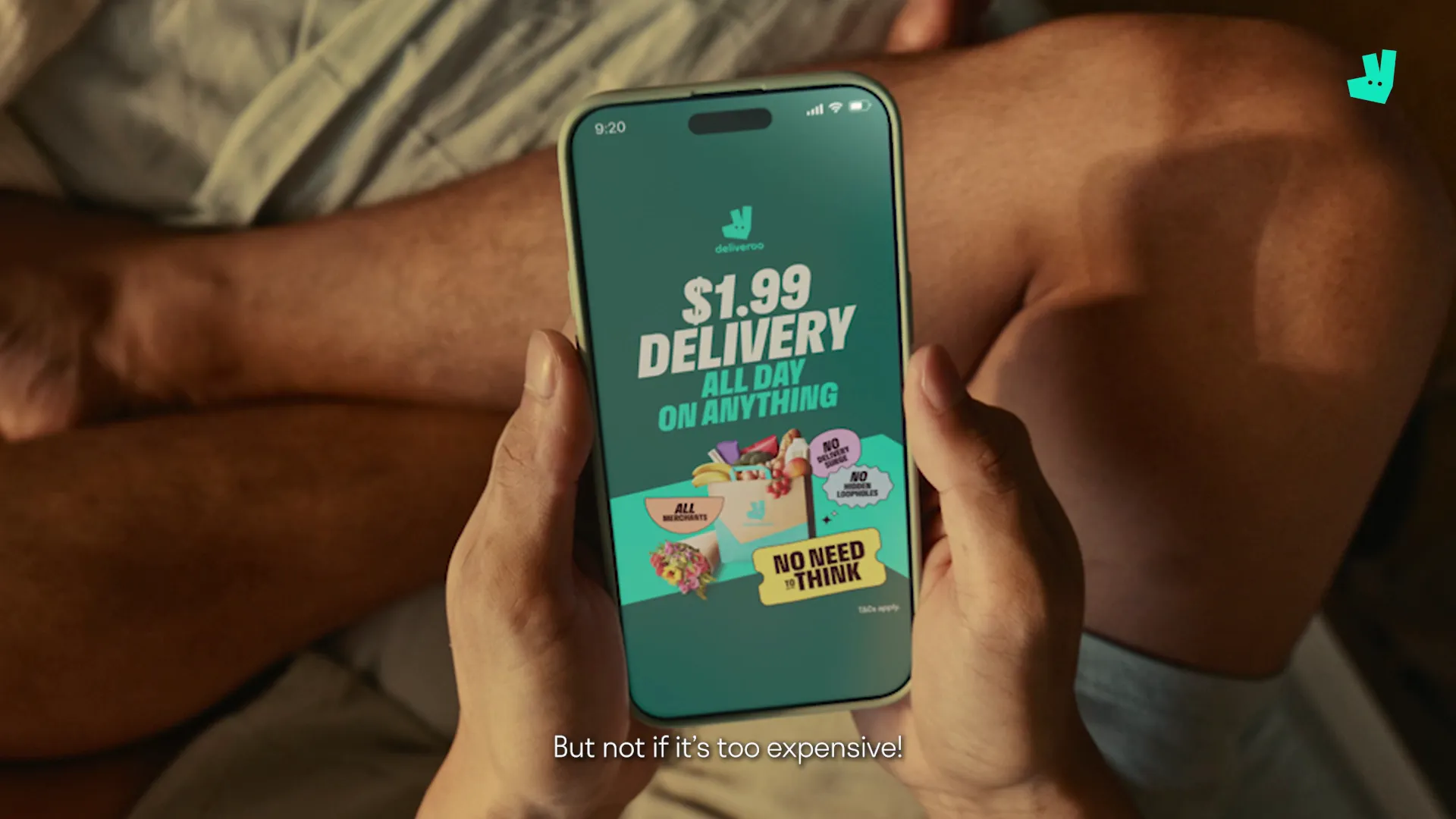 No Need to Think film still — The Trip, Deliveroo order scene