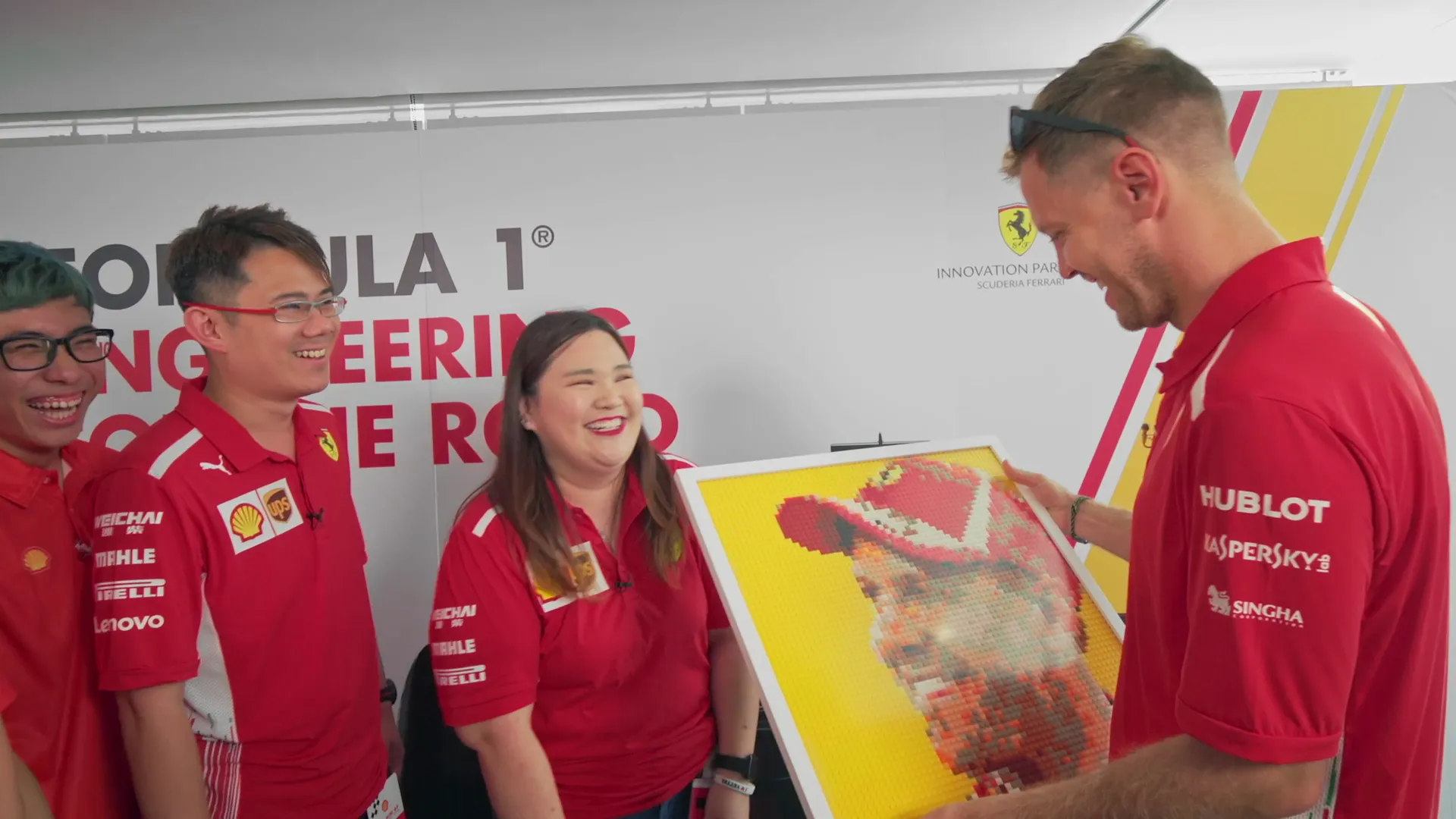 Shell Mini GP recap film still — the podium moment